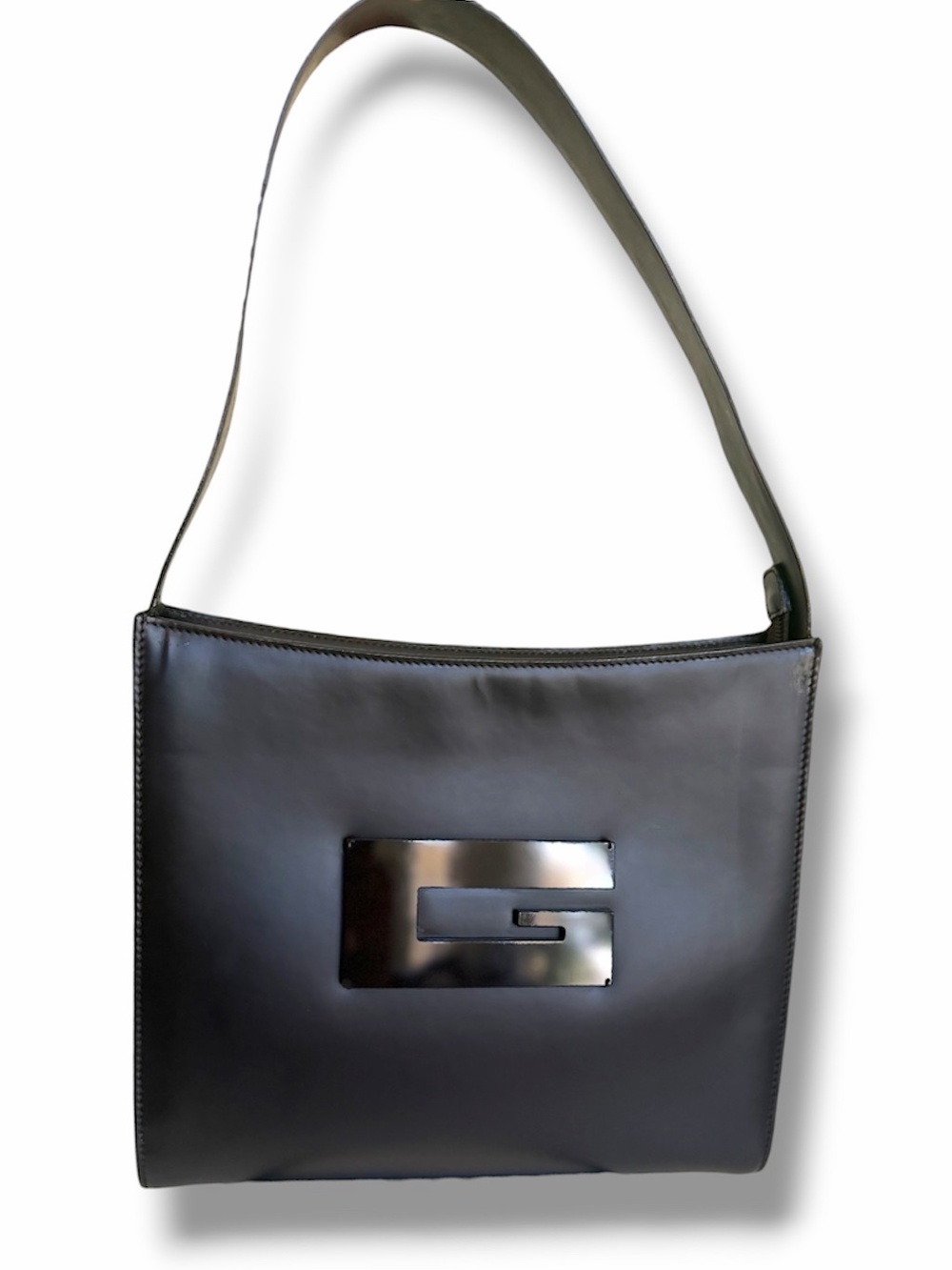 Gucci Tom Ford Era Lacquered Square G Leather Bag